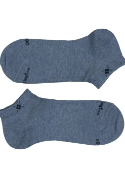Burlington Everyday dames enkelsokken (2-pack), katoen, jeans blauw