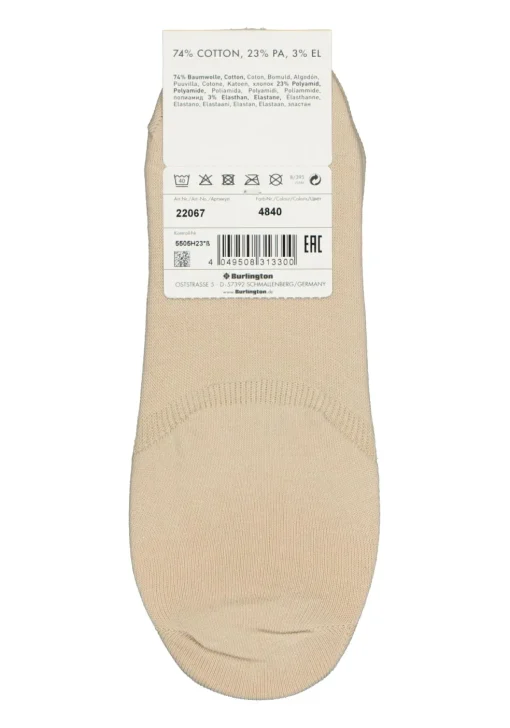 Burlington Everyday dames invisible sokken (2-pack), katoen, beige (gravel)