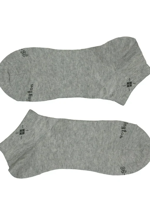 Burlington Everyday dames enkelsokken (2-pack), katoen, grijs