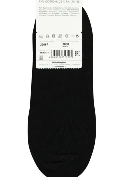 Burlington Everyday dames invisible sokken (2-pack), katoen, zwart