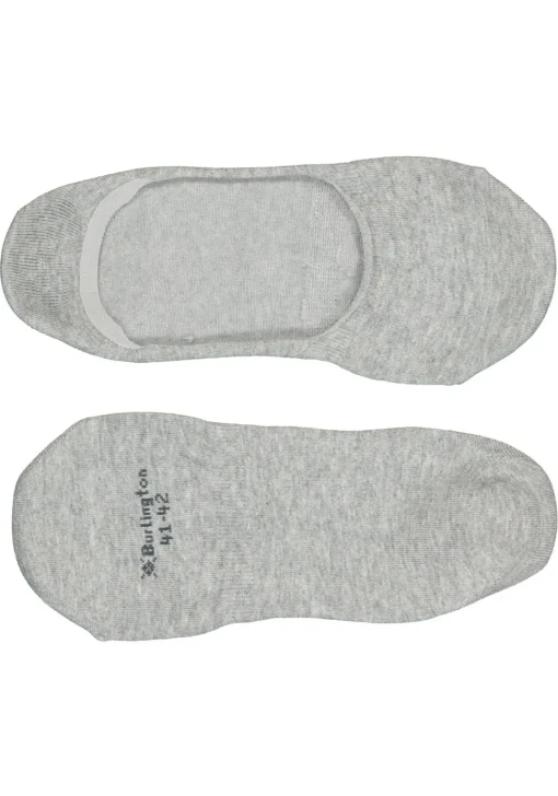 Burlington Everyday dames invisible sokken (2-pack), katoen, licht grijs