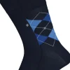 Burlington Everyday herensokken (2-pack), katoen, marine blauw en geruit
