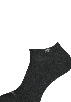 Burlington Everyday heren enkelsokken (2-pack), katoen, antraciet grijs