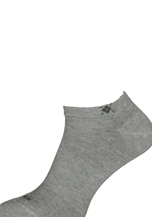 Burlington Everyday heren enkelsokken (2-pack), katoen, licht grijs