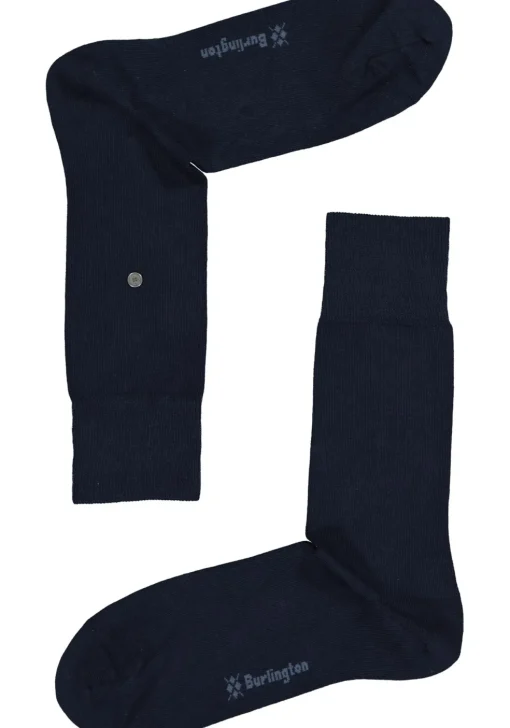Burlington Everyday herensokken (2-pack), katoen, marine blauw en geruit