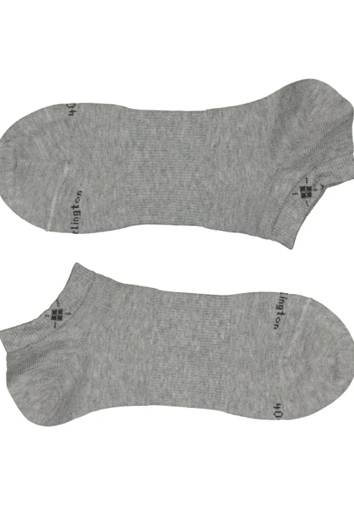 Burlington Everyday heren enkelsokken (2-pack), katoen, licht grijs