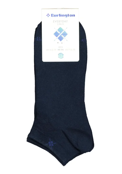Burlington Everyday heren enkelsokken (2-pack), katoen, marine blauw