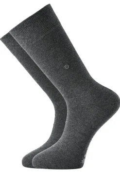 Burlington Everyday herensokken (2-pack), katoen, antraciet grijs