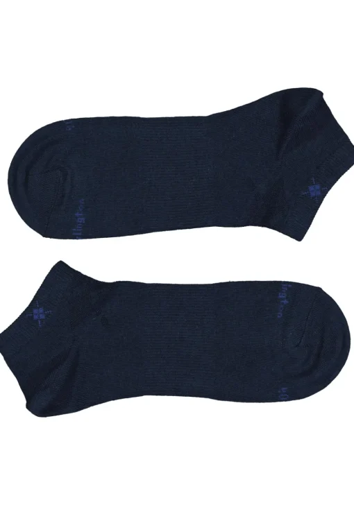 Burlington Everyday heren enkelsokken (2-pack), katoen, marine blauw