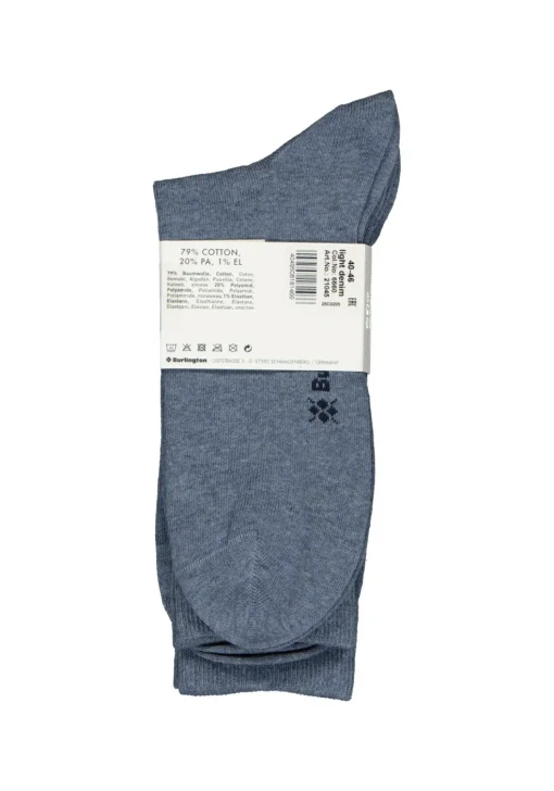 Burlington Everyday herensokken (2-pack), katoen, jeansblauw