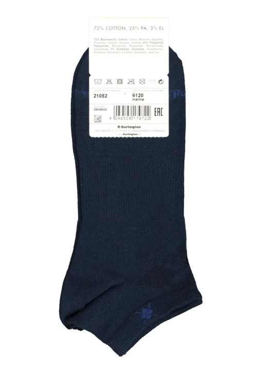 Burlington Everyday heren enkelsokken (2-pack), katoen, marine blauw