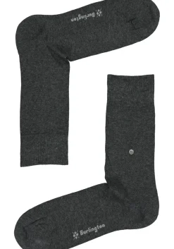 Burlington Everyday herensokken (2-pack), katoen, antraciet grijs