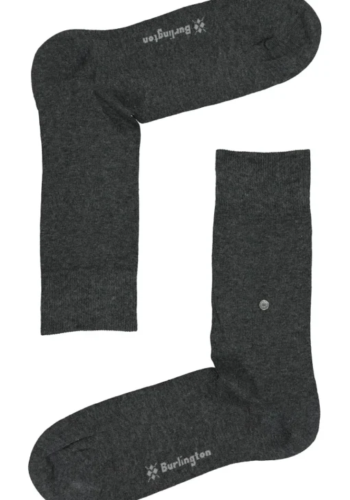Burlington Everyday herensokken (2-pack), katoen, antraciet grijs