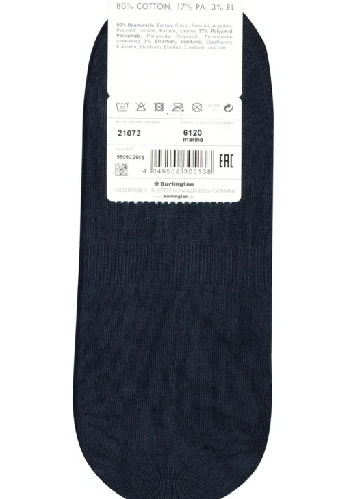 Burlington Everyday invisible herensokken (2-pack), katoen, donkerblauw (marine)