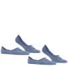 Burlington Everyday 2-Pack heren invisible sokken, blauw (light denim)