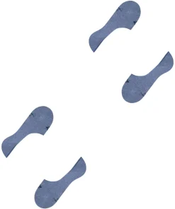 Burlington Everyday 2-Pack heren invisible sokken, blauw (light denim)