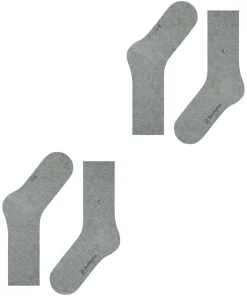 Burlington Everyday 2-Pack damessokken, grijs (light grey)