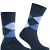Burlington Manchester herensokken, blauw (marine)