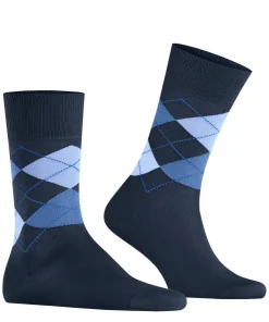 Burlington Manchester herensokken, blauw (marine)