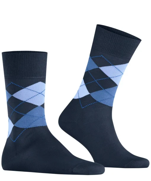 Burlington Manchester herensokken, blauw (marine)