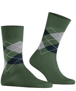 Burlington Manchester herensokken, groen (mountain green)