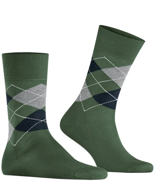 Burlington Manchester herensokken, groen (mountain green)