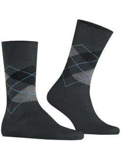 Burlington Manchester herensokken, grijs (anthracite mel.)