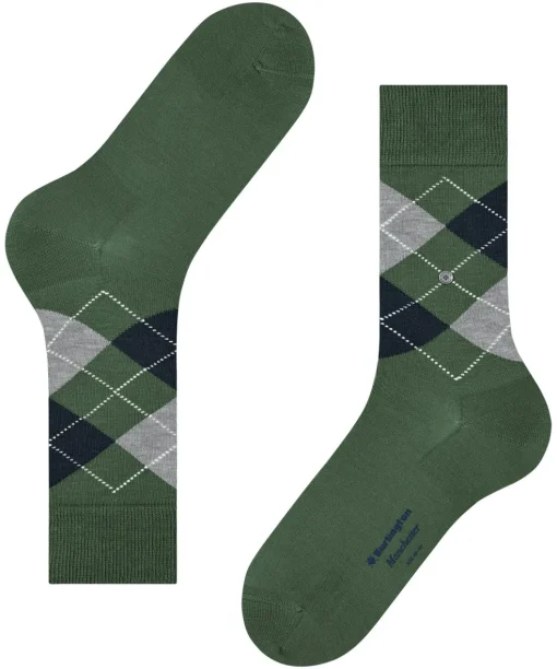 Burlington Manchester herensokken, groen (mountain green)