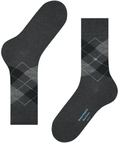 Burlington Manchester herensokken, grijs (anthracite mel.)