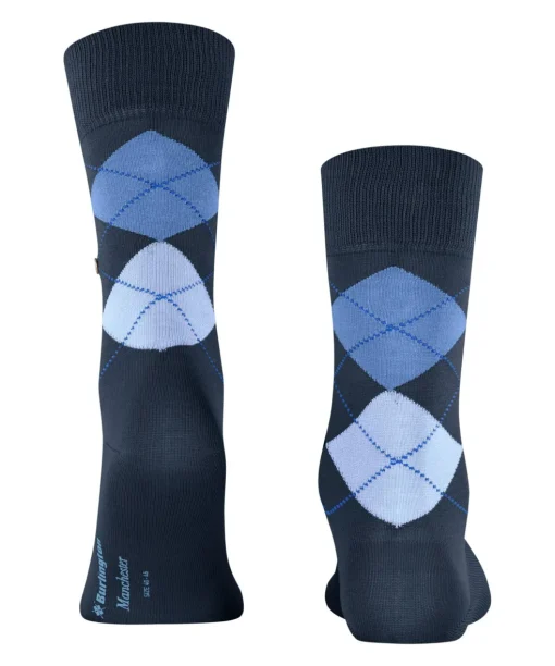 Burlington Manchester herensokken, blauw (marine)