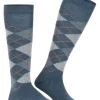 Burlington Preston heren kniekousen, blauw (orion blue)