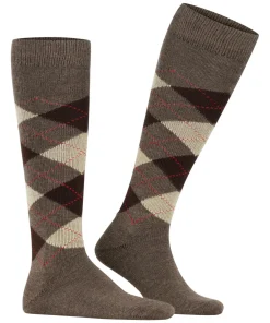 Burlington Preston heren kniekousen, bruin (brown)