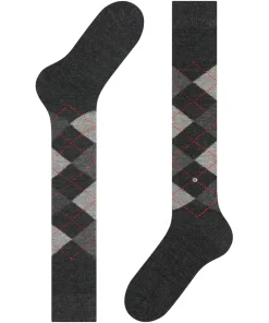 Burlington Preston heren kniekousen, grijs (anthra. moul.)