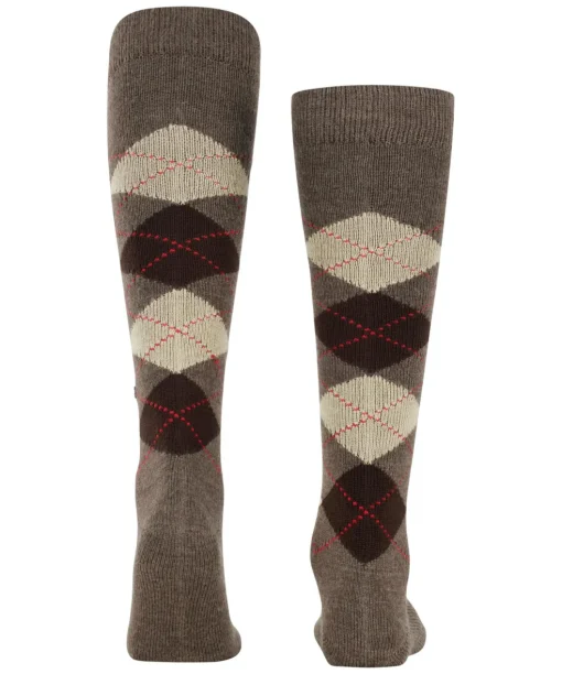 Burlington Preston heren kniekousen, bruin (brown)