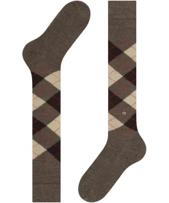 Burlington Preston heren kniekousen, bruin (brown)