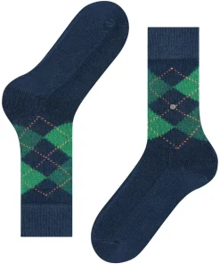 Burlington Preston herensokken, blauw (navy)