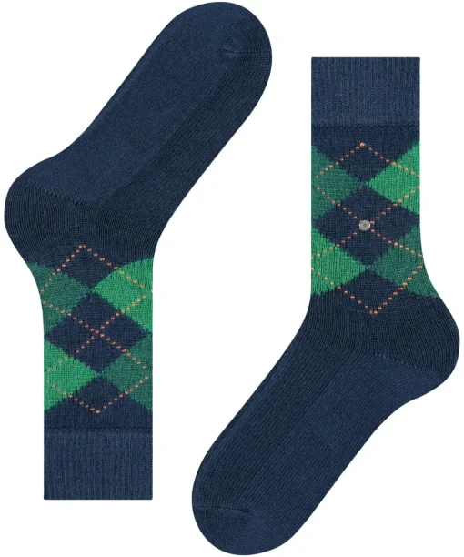 Burlington Preston herensokken, blauw (navy)