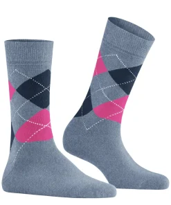 Burlington Queen damessokken, blauw (cobalt)