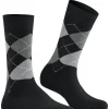 Burlington Queen damessokken, zwart (black-aqua)