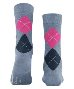 Burlington Queen damessokken, blauw (cobalt)