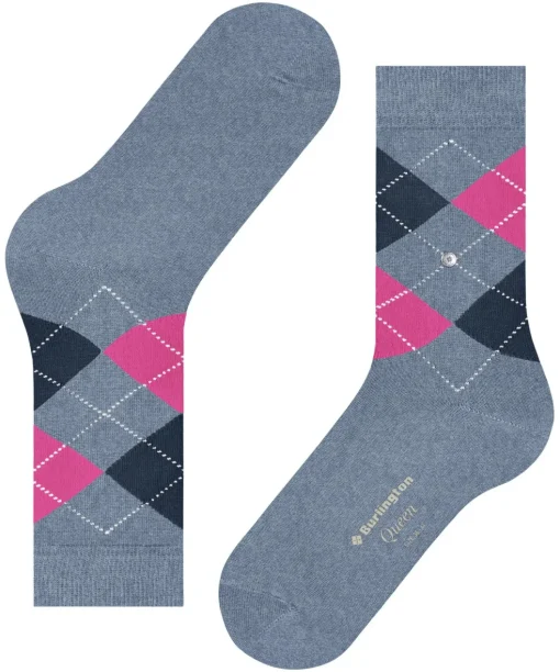 Burlington Queen damessokken, blauw (cobalt)