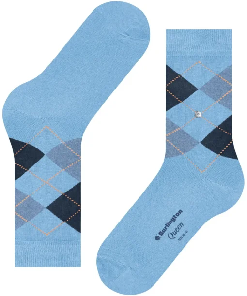 Burlington Queen damessokken, blauw (light blue)