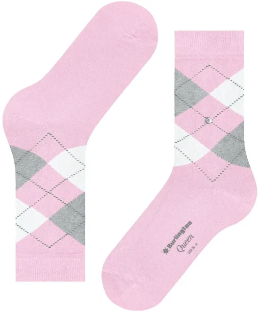 Burlington Queen damessokken, roze (berry-pool)