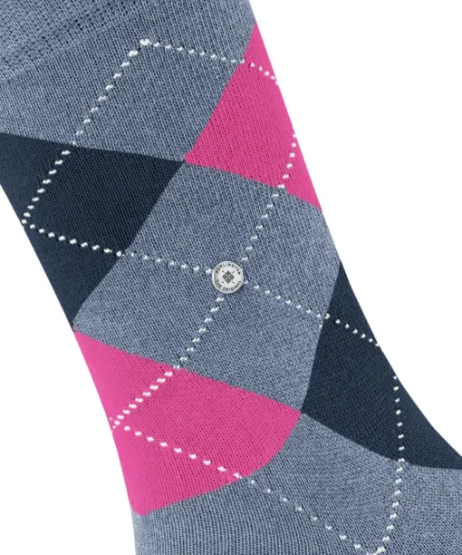 Burlington Queen damessokken, blauw (cobalt)