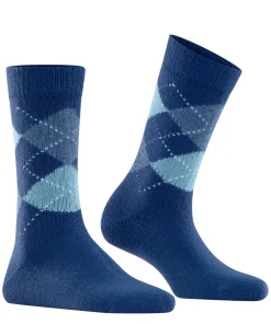 Burlington Whitby damessokken, blauw (royal blue)