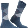 Burlington Whitby damessokken, blauw (deep blue)