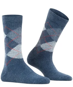 Burlington Whitby damessokken, blauw (deep blue)