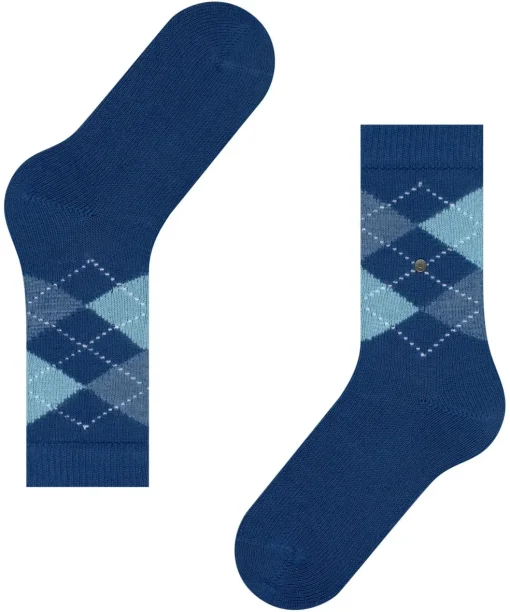 Burlington Whitby damessokken, blauw (royal blue)