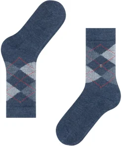 Burlington Whitby damessokken, blauw (deep blue)
