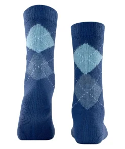 Burlington Whitby damessokken, blauw (royal blue)